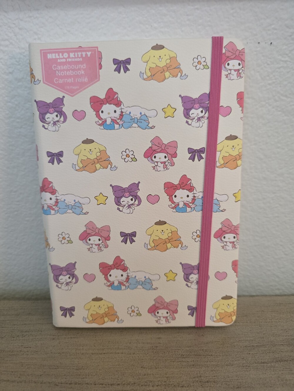 Hello Kitty Pink Elastic-Band Casebound Notebook NWT